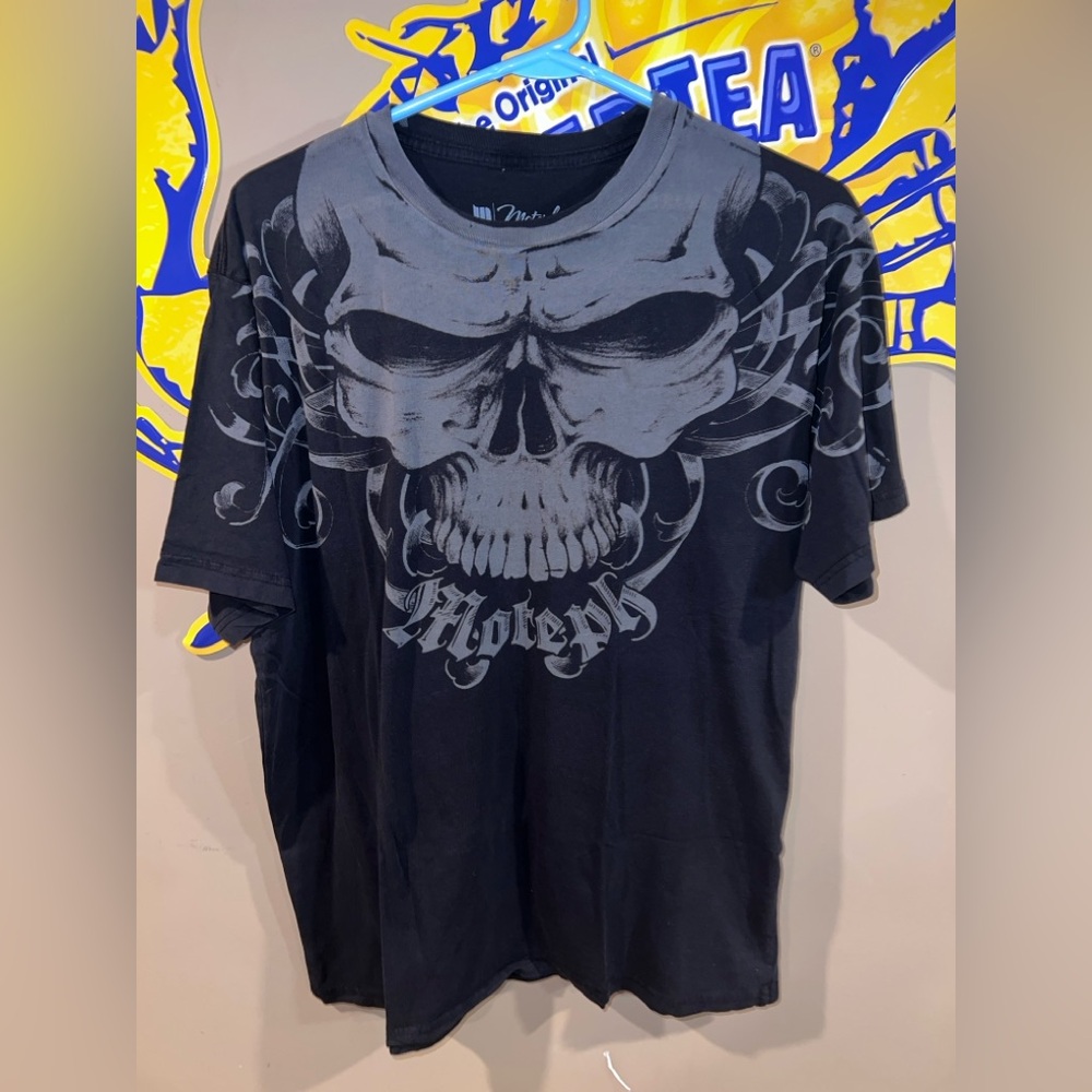 Men's Black Graphic Skull T-Shirt